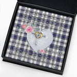 Gift For My Beautiful Girlfriend Necklace Valentine Necklace Clan Hannay Tartan Cross Dancing Necklace Scottish Tartan Jewelry