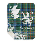 Sherpa Blanket - Tartan Blanket Thistle and Lion Scottish Clan Ogilvie Hunting Ancient Plaid Blanket, plaid sherpa blanket queen,purple sherpa blanket,queen sherpa blanket,queen size sherpa blanket,red sherpa blanket,scottish tartan blankets,sherpa blanket,sherpa christmas blanket