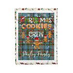 Personalized Gift Tartan Plaid Blanket Clan Paisley With Christmas Cookie Baking Crew Christmas Gift Blanket, Plaid Blanket, Christmas Fleece Blanket, Christmas Blanket, Tartan Blanket, Scottish Blanket, Scotland Blanket, Family Name Blanket, Custom Blanket, Personalized Blanket