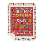 Personalized Gift Tartan Plaid Blanket Clan Moubray With Christmas Cookie Baking Crew Christmas Gift Sherpa Blanket, tartan sherpa blanket,buffalo plaid sherpa blanket,christmas sherpa blanket,Christmas Throw Blanket,green plaid sherpa blanket,green sherpa blanket