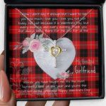 Gift For My Beautiful Girlfriend Necklace Valentine Necklace Clan Cunningham Modern Tartan Cross Dancing Necklace Scottish Tartan Jewelry