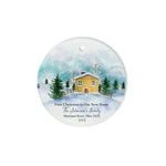 Scotstee Shop - Personalize Name Family Our First Christmas in our new home Ornament Gift, First Christmas In Our New Home Ornament