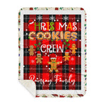 Personalized Gift Tartan Plaid Blanket Clan Ramsay Modern With Christmas Cookie Baking Crew Christmas Gift Sherpa Blanket, tartan sherpa blanket,buffalo plaid sherpa blanket,christmas sherpa blanket,Christmas Throw Blanket,green plaid sherpa blanket,green sherpa blanket