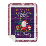Personalized Gift Tartan Plaid Blanket Clan Pride Of Glencoe With Funny Santa Snowman Reindeer Merry Christmas Gift Sherpa Blanket, blue plaid sherpa blanket,blue tartan sherpa blanket,Buchan,buffalo plaid sherpa blanket,christmas sherpa blanket,Christmas Throw Blanket-Recovered
