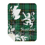 Sherpa Blanket - Tartan Blanket Thistle and Lion Scottish Clan MacAlpine Plaid Blanket, plaid sherpa blanket queen,purple sherpa blanket,queen sherpa blanket,queen size sherpa blanket,red sherpa blanket,scottish tartan blankets,sherpa blanket,sherpa christmas blanket