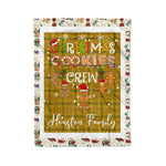 Personalized Gift Tartan Plaid Blanket Clan Houston With Christmas Cookie Baking Crew Christmas Gift Blanket, Plaid Blanket, Christmas Fleece Blanket, Christmas Blanket, Tartan Blanket, Scottish Blanket, Scotland Blanket, Family Name Blanket, Custom Blanket, Personalized Blanket