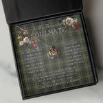 To My Beautiful Soulmate Necklace In Your Eyes I Have Found My Home Clan Davidson Tulloch Dress Tartan Crown Pendant Necklace
