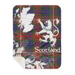 Sherpa Blanket - Tartan Blanket Thistle and Lion Scottish Clan Fraser Hunting Modern Plaid Blanket, plaid sherpa blanket queen,purple sherpa blanket,queen sherpa blanket,queen size sherpa blanket,red sherpa blanket,scottish tartan blankets,sherpa blanket,sherpa christmas blanket