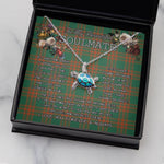 Sea Turtle Necklace To My Beautiful Soulmate Necklace In Your Eyes I Have Found My Home Clan Menzies Green Ancient Tartan Blue Turtle Necklace