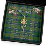 To My Beautiful Soulmate Sunflower Necklace In Your Eyes I Have Found My Home Clan Cranstoun Hunting Tartan Jewelry For Girlfriend, Tartan Sunflower Pendant Necklace, Scottish Tartan Jewelry, valentine necklace, necklace girlfriend, necklace for wife, cute necklaces for girlfriend, jewelry for girlfriend, to my soulmate necklace, to my future wife necklace