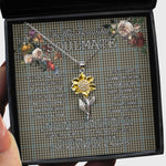 To My Beautiful Soulmate Sunflower Necklace In Your Eyes I Have Found My Home Clan Haig Gray Tartan Jewelry For Girlfriend