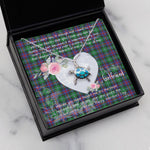 Sea Turtle Necklace Gift for My Beautiful Girlfriend Valentines Necklace Clan Calder Tartan Blue Turtle Necklace