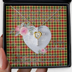 Gift For My Beautiful Girlfriend Necklace Valentine Necklace Clan Gibbs Tartan Cross Dancing Necklace Scottish Tartan Jewelry