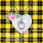 Rising Phoenix Necklace - Valentine Necklace Clan Barclay Tartan Gift for Girlfriend, Gift for My Wife Rising Phoenix Necklace