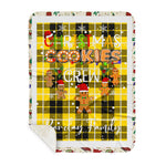 Personalized Gift Tartan Plaid Blanket Clan Barclay With Christmas Cookie Baking Crew Christmas Gift Sherpa Blanket, tartan sherpa blanket,buffalo plaid sherpa blanket,christmas sherpa blanket,Christmas Throw Blanket,green plaid sherpa blanket,green sherpa blanket