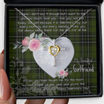 Gift For My Beautiful Girlfriend Necklace Valentine Necklace Clan MacLean Hunting Tartan Cross Dancing Necklace Scottish Tartan Jewelry