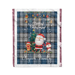Personalized Gift Tartan Plaid Blanket Clan Napier With Funny Santa Snowman Reindeer Merry Christmas Fleece Blanket, Home Living Room, Plaid Blanket, Tartan Blanket, Scottish Blanket, Buffalo fleece blanket, Christmas Blanket