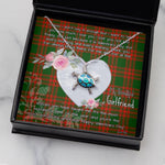 Sea Turtle Necklace Gift for My Beautiful Girlfriend Valentines Necklace Clan Menzie Tartan Blue Turtle Necklace