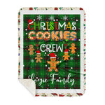Personalized Gift Tartan Plaid Blanket Clan Logie With Christmas Cookie Baking Crew Christmas Gift Sherpa Blanket, tartan sherpa blanket,buffalo plaid sherpa blanket,christmas sherpa blanket,Christmas Throw Blanket,green plaid sherpa blanket,green sherpa blanket