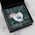 Sea Turtle Necklace Gift for My Beautiful Girlfriend Valentines Necklace Clan Keith Modern Tartan Blue Turtle Necklace