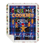 Personalized Gift Tartan Plaid Blanket Clan Maule Modem With Christmas Cookie Baking Crew Christmas Gift Sherpa Blanket, tartan sherpa blanket,buffalo plaid sherpa blanket,christmas sherpa blanket,Christmas Throw Blanket,green plaid sherpa blanket,green sherpa blanket