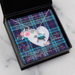 Sea Turtle Necklace Gift for My Beautiful Girlfriend Valentines Necklace Clan McCorquodale Tartan Blue Turtle Necklace