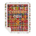 Personalized Gift Tartan Plaid Blanket Clan Drummond Of Strathallan With Christmas Cookie Baking Crew Christmas Gift Sherpa Blanket, tartan sherpa blanket,buffalo plaid sherpa blanket,christmas sherpa blanket,Christmas Throw Blanket,green plaid sherpa blanket,green sherpa blanket