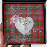 Gift For My Beautiful Girlfriend Necklace Valentine Necklace Clan MacBain Tartan Cross Dancing Necklace Scottish Tartan Jewelry