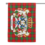 Scotstee Shop - Scotstee Shop Tartan Garden Flag Chisholm Tartan Flag Clan Badge With Lion Scottish Tartan House Flag