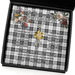 To My Beautiful Soulmate Sunflower Necklace In Your Eyes I Have Found My Home Clan Erskine Black and White Tartan Jewelry For Girlfriend, Tartan Sunflower Pendant Necklace, Scottish Tartan Jewelry, valentine necklace, necklace girlfriend, necklace for wife, cute necklaces for girlfriend, jewelry for girlfriend, to my soulmate necklace, to my future wife necklace