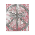 Scotstee Shop - Scotstee Shop Blanket Ancient Science Dragonfly Study, Alchemy Symbol Peace Hippie Fleece Blanket