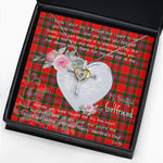 Gift For My Beautiful Girlfriend Necklace Valentine Necklace Clan Butter Tartan Cross Dancing Necklace Scottish Tartan Jewelry