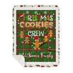 Personalized Gift Tartan Plaid Blanket Clan MacKinnon Hunting Modern With Christmas Cookie Baking Crew Christmas Gift Sherpa Blanket, tartan sherpa blanket,buffalo plaid sherpa blanket,christmas sherpa blanket,Christmas Throw Blanket,green plaid sherpa blanket,green sherpa blanket