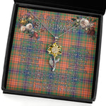 To My Beautiful Soulmate Sunflower Necklace In Your Eyes I Have Found My Home Clan Wilson Tartan Jewelry For Girlfriend, Tartan Sunflower Pendant Necklace, Scottish Tartan Jewelry, valentine necklace, necklace girlfriend, necklace for wife, cute necklaces for girlfriend, jewelry for girlfriend, to my soulmate necklace, to my future wife necklace