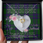 Gift For My Beautiful Girlfriend Necklace Valentine Necklace Clan Lockhart Modern Tartan Cross Dancing Necklace Scottish Tartan Jewelry