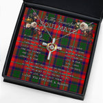 To My Beautiful Soulmate Necklace In Your Eyes I Have Found My Home Clan Roxburgh Tartan Cross Dancing Necklace