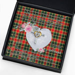 Gift For My Beautiful Girlfriend Necklace Valentine Necklace Clan MacLachlan Modern Tartan Cross Dancing Necklace Scottish Tartan Jewelry