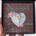 Gift For My Beautiful Girlfriend Necklace Valentine Necklace Clan Hopkirk Tartan Cross Dancing Necklace Scottish Tartan Jewelry