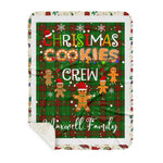 Personalized Gift Tartan Plaid Blanket Clan Maxwell Hunting With Christmas Cookie Baking Crew Christmas Gift Sherpa Blanket, tartan sherpa blanket,buffalo plaid sherpa blanket,christmas sherpa blanket,Christmas Throw Blanket,green plaid sherpa blanket,green sherpa blanket