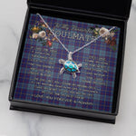 Sea Turtle Necklace To My Beautiful Soulmate Necklace In Your Eyes I Have Found My Home Clan MacCormick Tartan Blue Turtle Necklace
