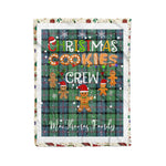 Personalized Gift Tartan Plaid Blanket Clan MacThomas Ancient With Christmas Cookie Baking Crew Christmas Gift Blanket, Plaid Blanket, Christmas Fleece Blanket, Christmas Blanket, Tartan Blanket, Scottish Blanket, Scotland Blanket, Family Name Blanket, Custom Blanket, Personalized Blanket