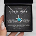 Opal Turtle Necklace - Grandmother Necklace, To My Beautiful Grandmother Necklace, Mother's Day Gift For Grandma Grandmother, Thank You