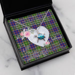 Sea Turtle Necklace Gift for My Beautiful Girlfriend Valentines Necklace Clan Whitelaw Modern Tartan Blue Turtle Necklace