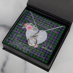 Rising Phoenix Necklace - Valentine Necklace Clan Hunter Modern Tartan Gift for Girlfriend, Gift for My Wife Rising Phoenix Necklace