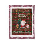 Personalized Gift Tartan Plaid Blanket Clan MacAlister Ancient With Funny Santa Snowman Reindeer Merry Christmas Fleece Blanket, Home Living Room, Plaid Blanket, Tartan Blanket, Scottish Blanket, Buffalo fleece blanket, Christmas Blanket