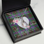 Rising Phoenix Necklace - Valentine Necklace Clan Brodie Hunting Tartan Gift for Girlfriend, Gift for My Wife Rising Phoenix Necklace