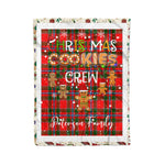 Personalized Gift Tartan Plaid Blanket Clan Paterson Red With Christmas Cookie Baking Crew Christmas Gift Blanket, Plaid Blanket, Christmas Fleece Blanket, Christmas Blanket, Tartan Blanket, Scottish Blanket, Scotland Blanket, Family Name Blanket, Custom Blanket, Personalized Blanket