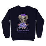 Elephant Forget Me not Alzheimers Awareness Hippie Gift Breast Cancer Awareness Sweatshirt - Scotstee Shop
