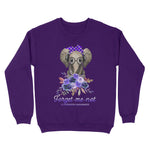 Elephant Forget Me not Alzheimers Awareness Hippie Gift Breast Cancer Awareness Sweatshirt - Scotstee Shop