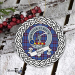 Eliot Tartan Ornament,  ceramic ornament, personalized christmas ornaments, christmas tree ornaments, christmas door decorations, Plaid Ornament, Tartan Ceramic Ornament